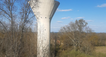 Nettoyage du château d'eau de Lubet